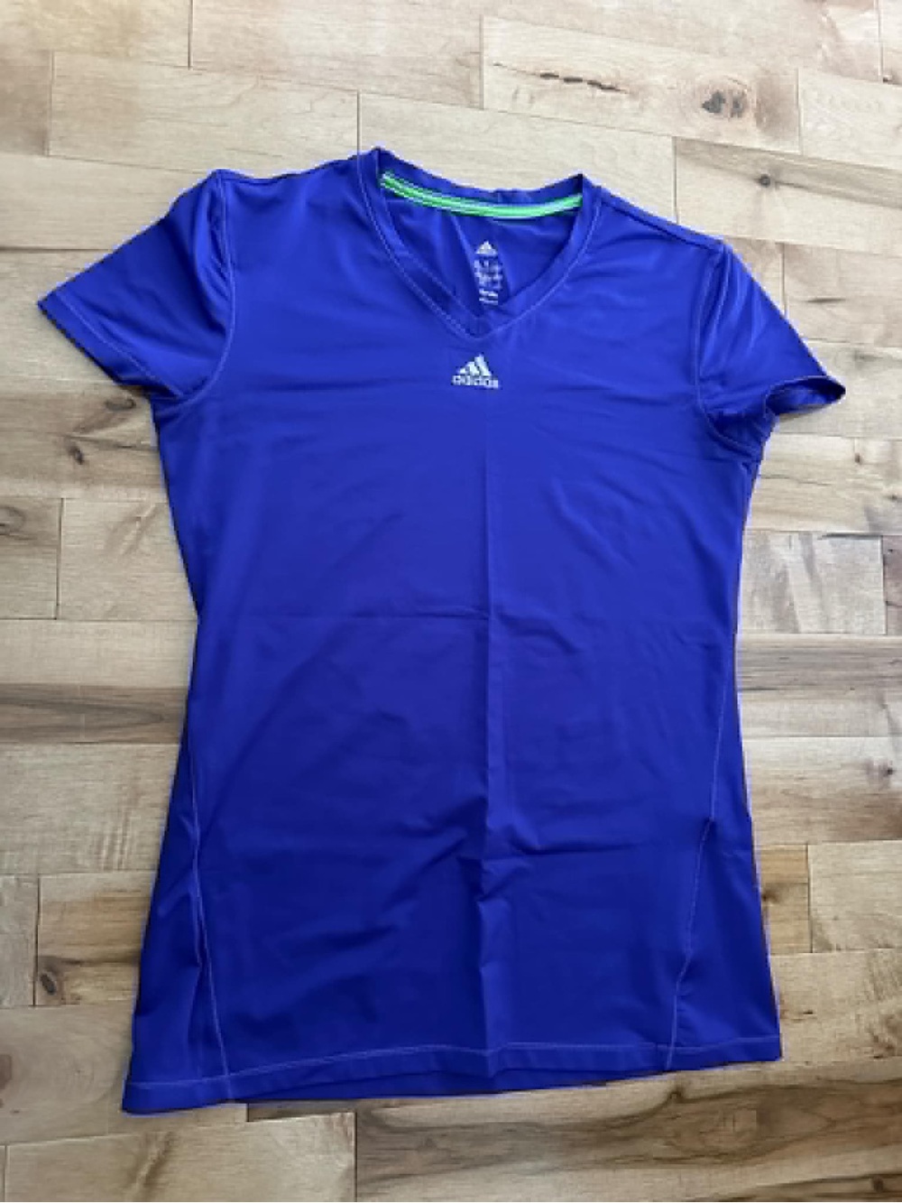 adidas Royal Purple V-Neck Performance Tee